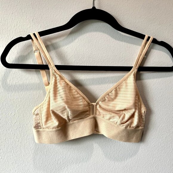 Lively The Mesh Trim Bralette Toasted Almond S - Picture 1 of 8